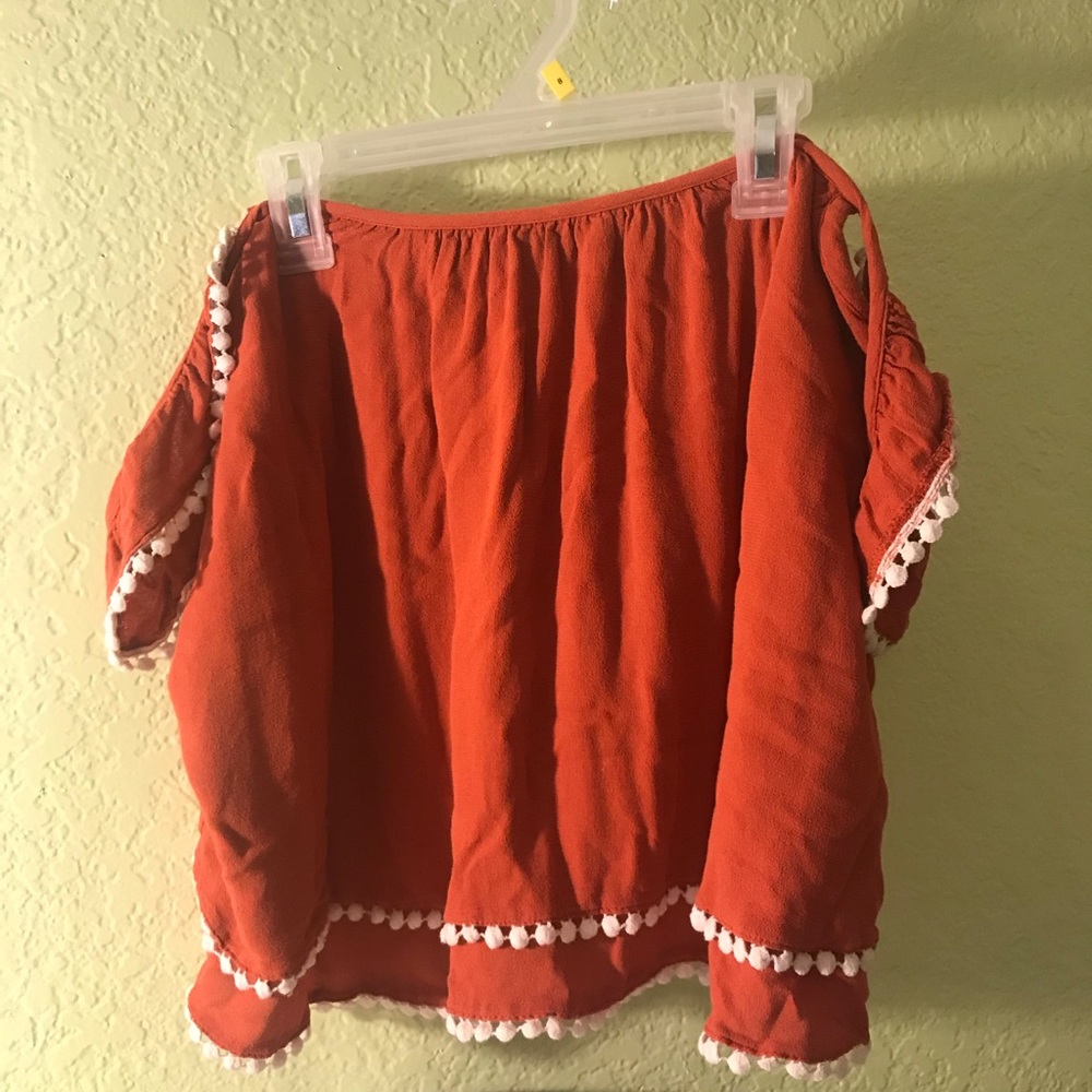 Orange crop top